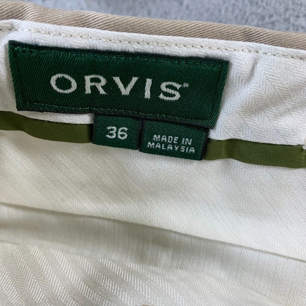ORVIS Pants Mens 39x29 Measured Beige Tag: 36 - Picture 4 of 8